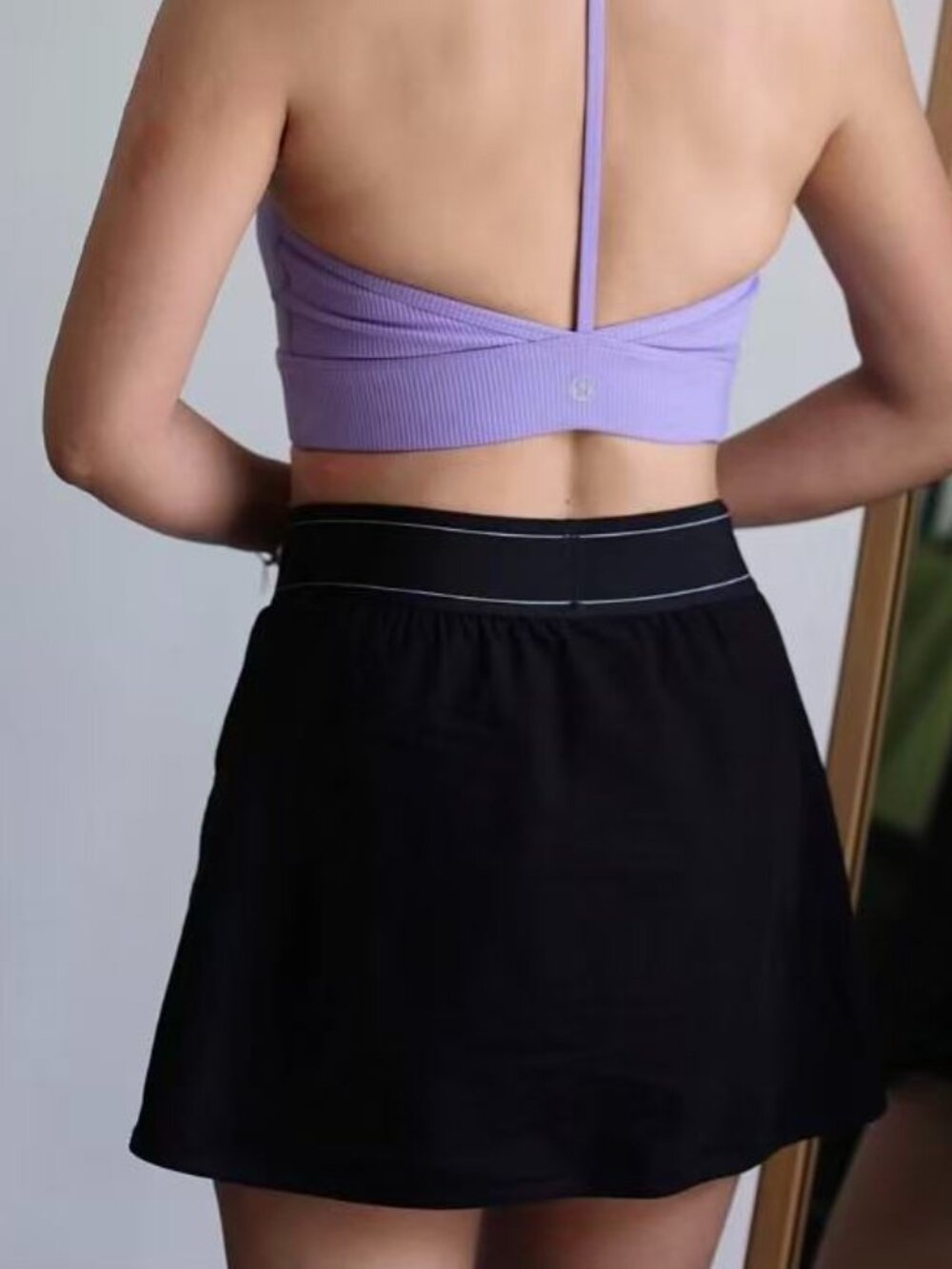 👑Alo Yoga Match Point Tennis Skirt Black Queen Energy💅 - Picture 6 of 7